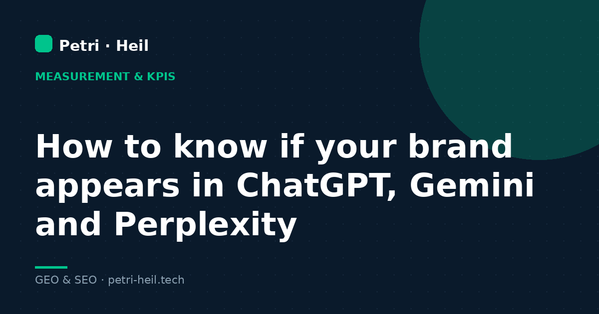 How to know if your brand appears in ChatGPT, Gemini and Perplexity